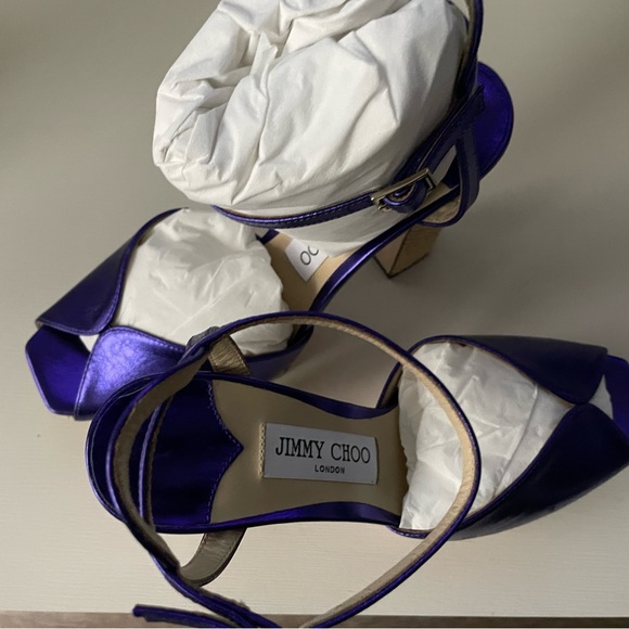 Metallic purple Jimmy Choo pumps! With original no , shoe bags never worn - Picture 3 of 5